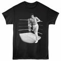Muhammad Ali - Training - Front Print Adult Short Sleeve Solid T-Shirt - Black