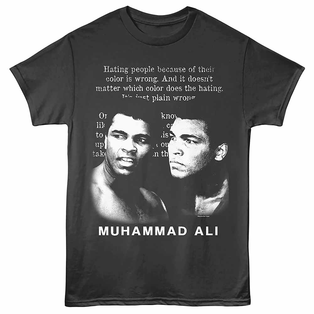 Muhammad Ali - Quotes - Front Print Adult Short Sleeve Solid T-Shirt - Smoke