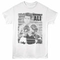 Muhammad Ali - Fight - Front Print Adult Short Sleeve Solid T-Shirt - White