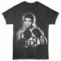 Muhammad Ali - Dukes Up - Front Print Adult Short Sleeve Solid T-Shirt - Smoke