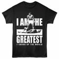 Muhammad Ali - Shook Up - Front Print Adult Short Sleeve Solid T-Shirt - Black