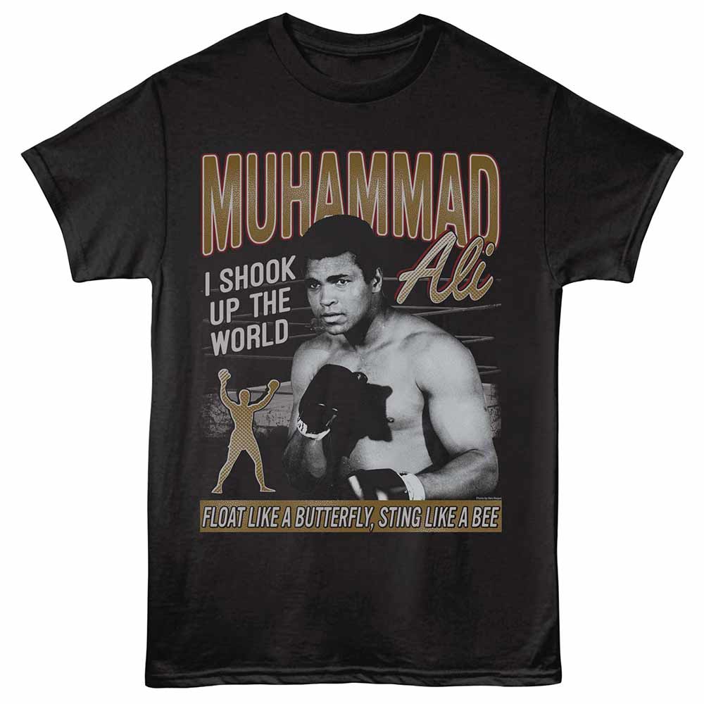 Muhammad Ali - Shook Up The World - Adult Unisex Short Sleeve T-Shirt - Black