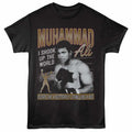 Muhammad Ali - Shook Up The World - Adult Unisex Short Sleeve T-Shirt - Black