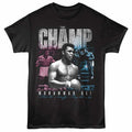 Muhammad Ali - The Champ Collage - Adult Unisex Short Sleeve T-Shirt - Black