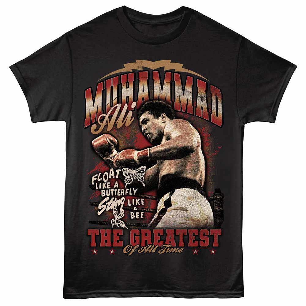 Muhammad Ali - Greatest - Adult Unisex Short Sleeve T-Shirt - Black
