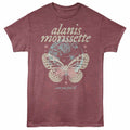 Alanis Morissette - Can You Feel It - Front Print Adult Short Sleeve Solid T-Shirt - Vintage Maroon Heather