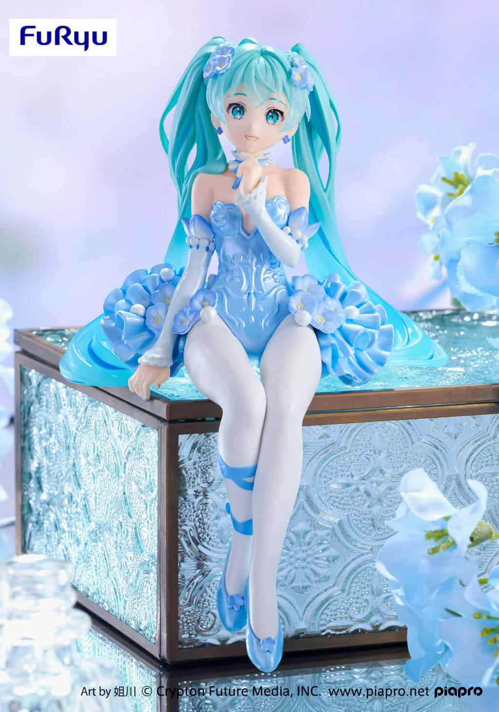 FuRyu - Hatsune Miku Flower Fairy Nemophila Pail Blue Color Version Noodle Stopper Figure