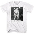 Andre The Giant - Andre Black & White - American Classics - Solid White Adult Short Sleeve T-Shirt