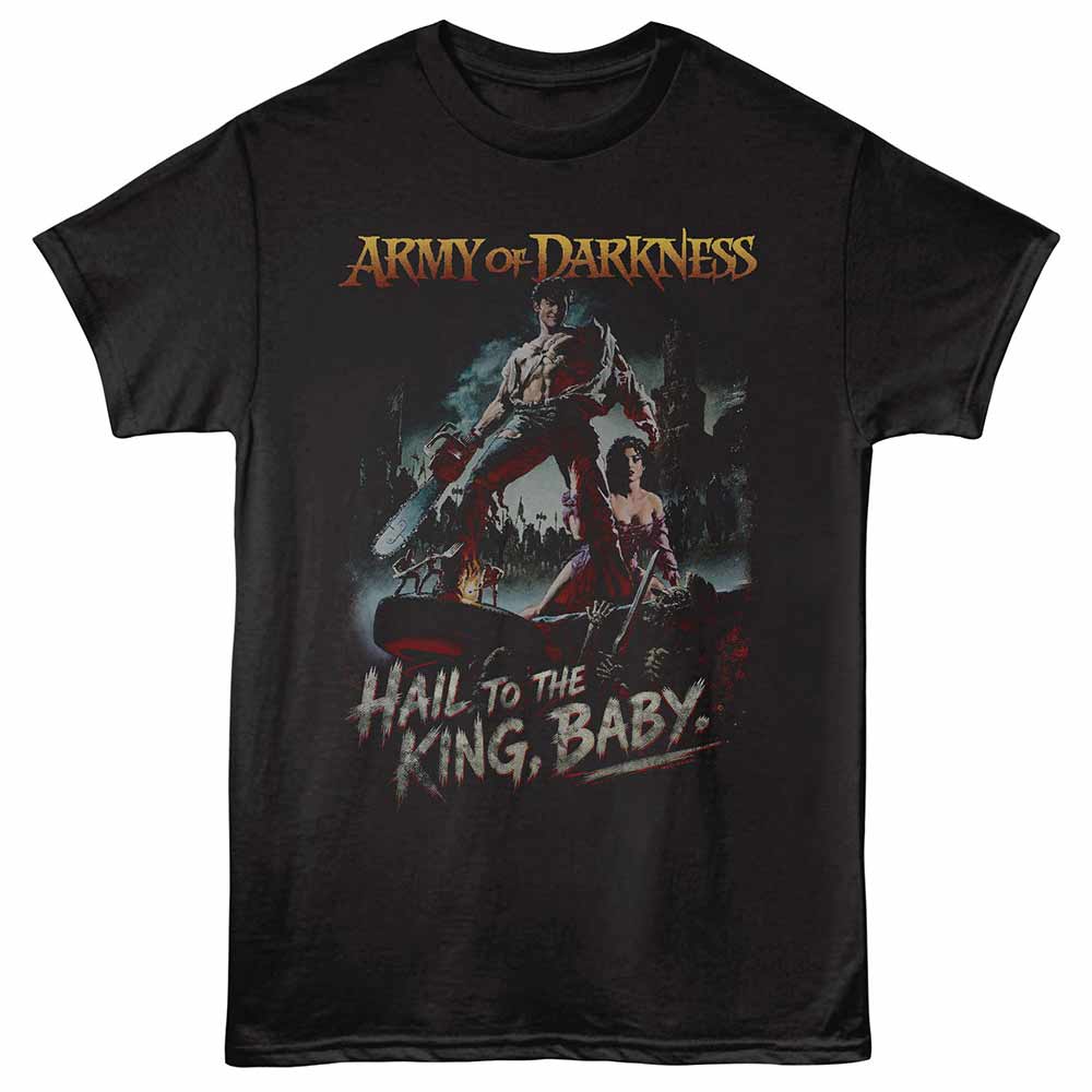 Army Of Darkness - Hail To The King - Adult Unisex Short Sleeve T-Shirt - Black