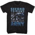 US Army - Second To None - American Classics - Solid Black Adult Short Sleeve T-Shirt