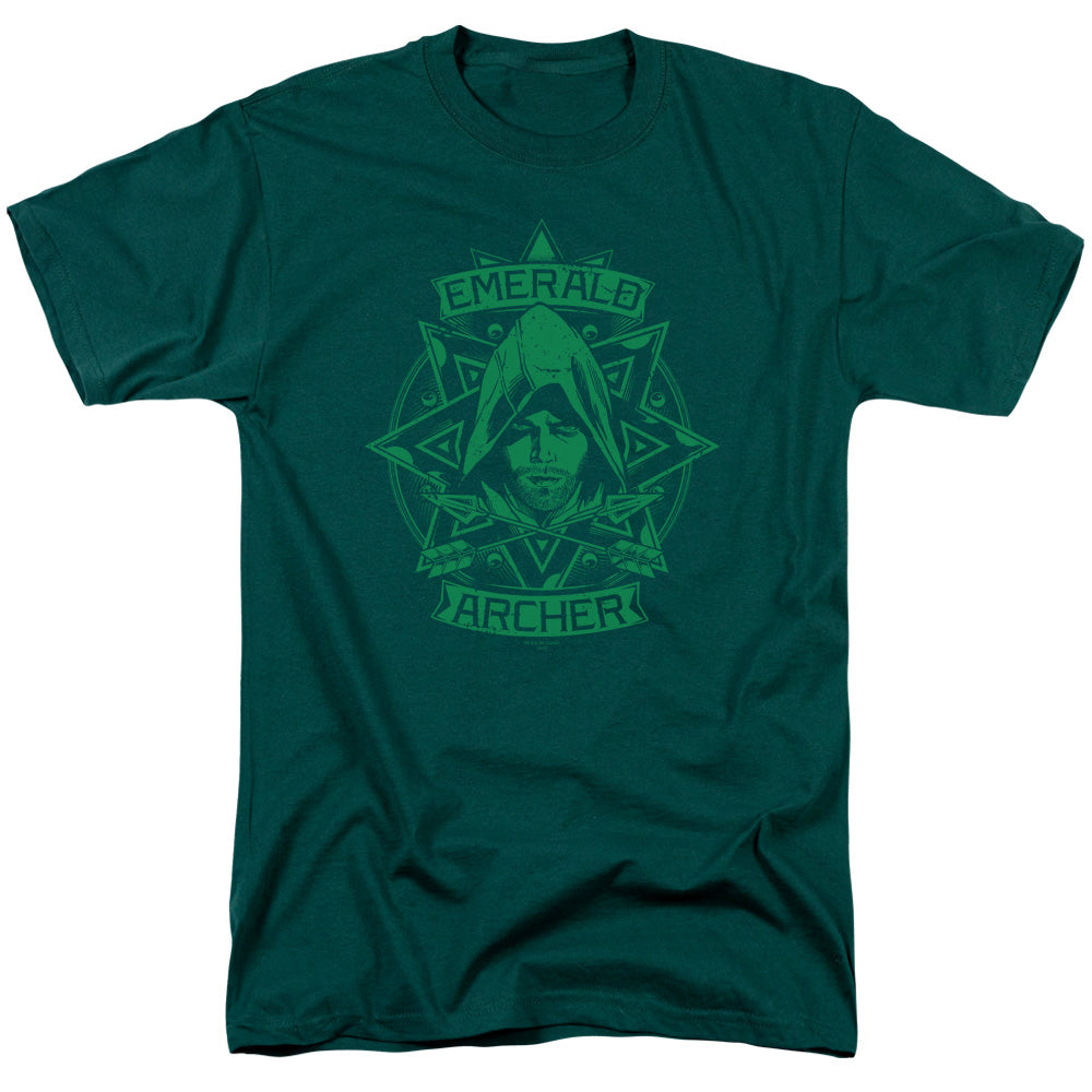 DC Comics - The Arrow - Archer Illustration - Adult Unisex T-Shirt - Green