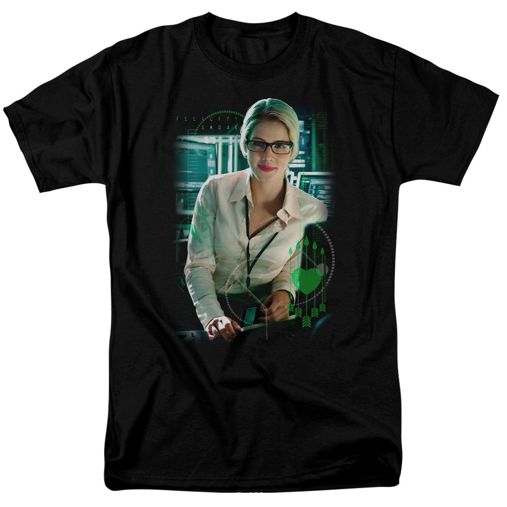 DC Comics - The Arrow - Felicity Smoak - Adult Unisex T-Shirt - Black