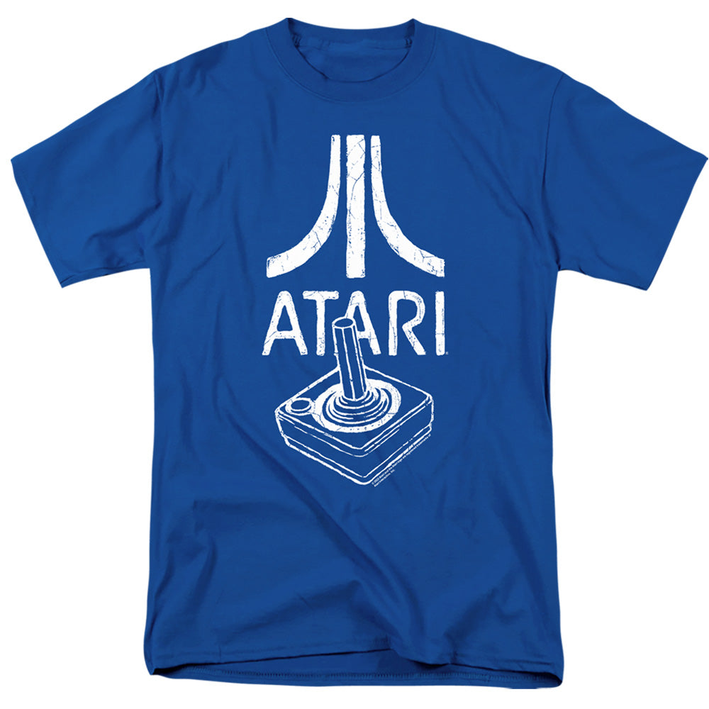 Atari - Joystick Logo - Adult Unisex Short Sleeve T-Shirt - Blue