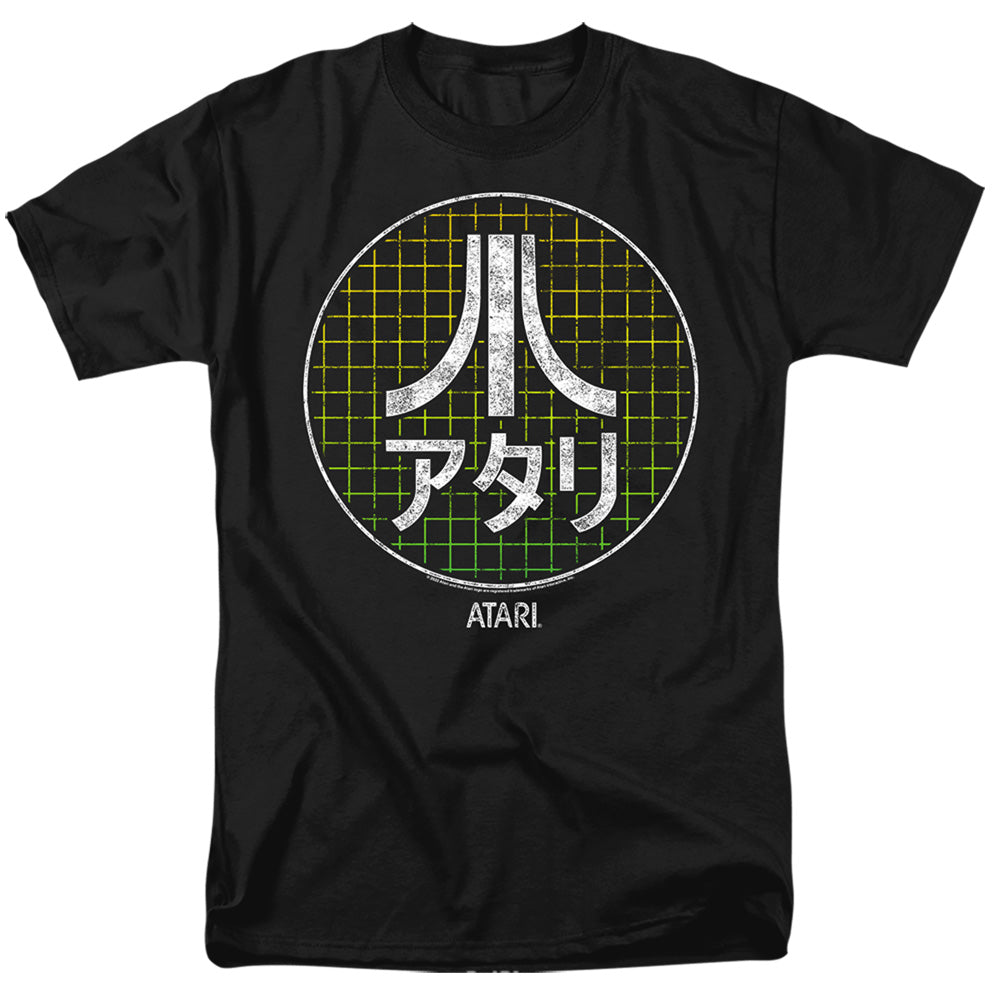 Atari - Japanese Grid - Adult Unisex Short Sleeve T-Shirt - Black