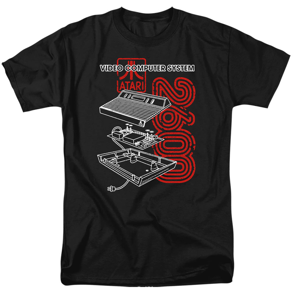 Atari - 2600 - Adult Unisex Short Sleeve T-Shirt - Black