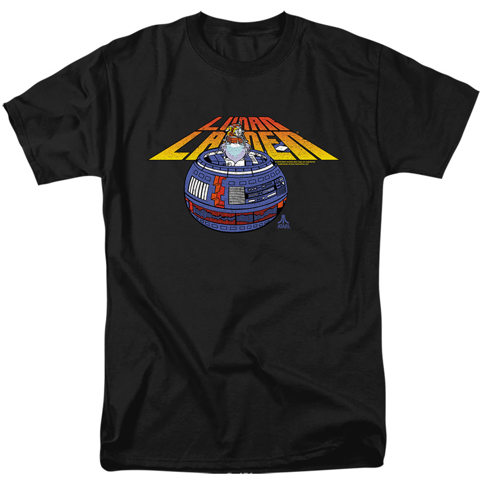 Atari - Lunar Globe - Adult Unisex Short Sleeve T-Shirt - Black