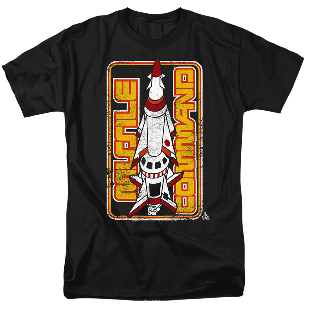 Atari - Missile - Adult Unisex Short Sleeve T-Shirt - Black