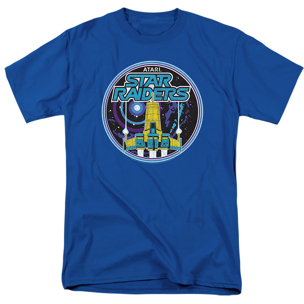 Atari - Badge - Adult Unisex Short Sleeve T-Shirt - Blue