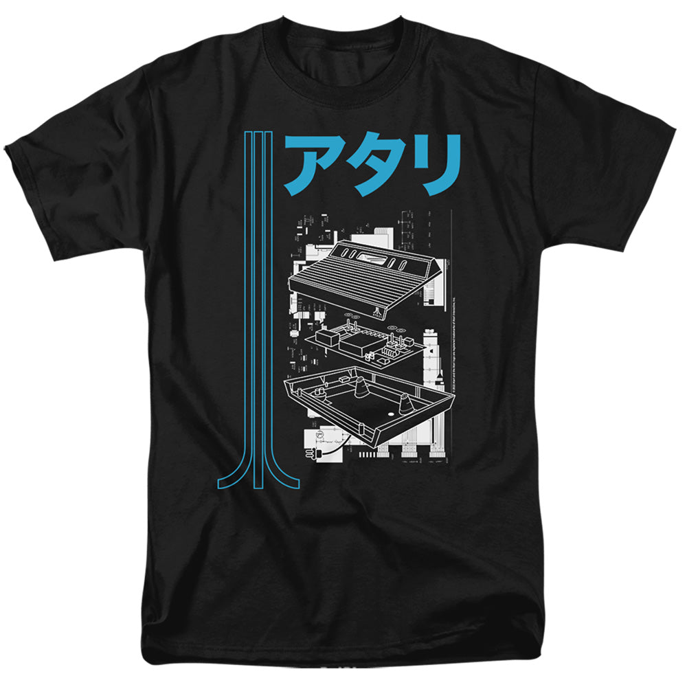 Atari - Schematic - Adult Unisex Short Sleeve T-Shirt - Black