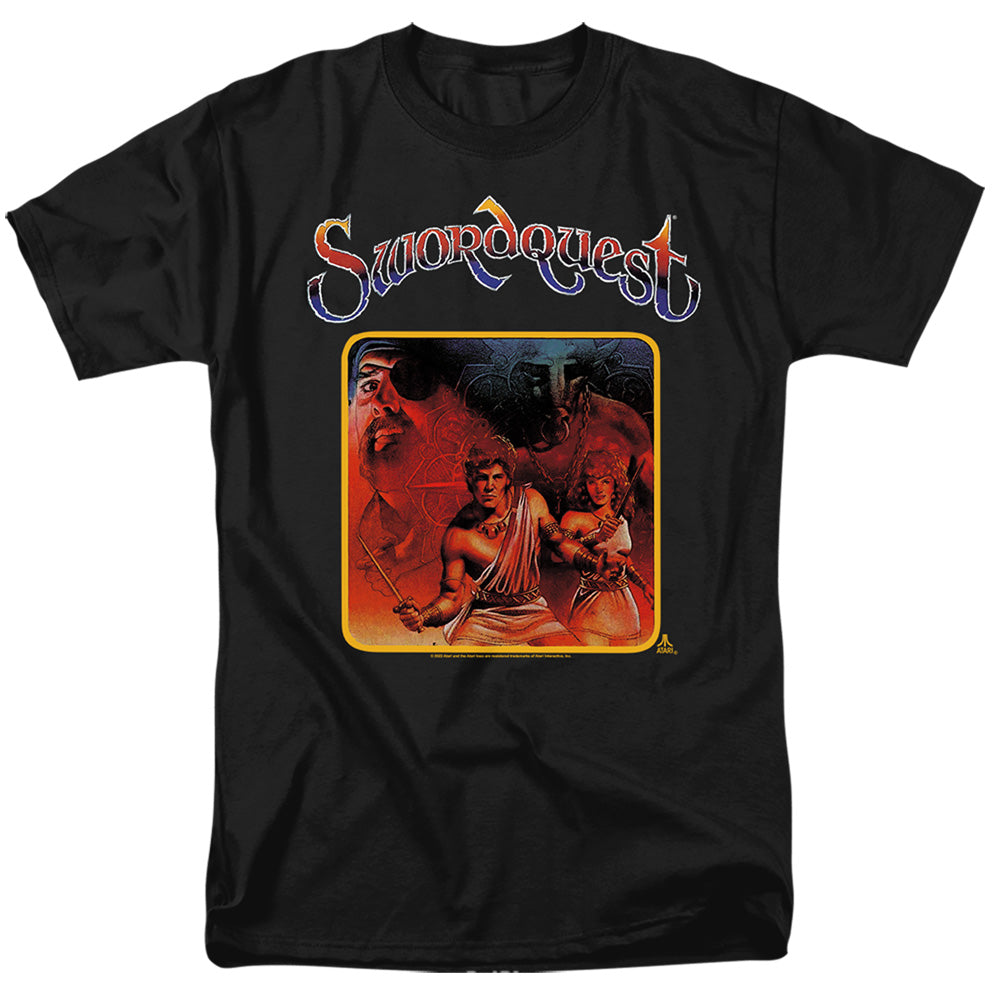 Atari - Swordquest - Adult Unisex Short Sleeve T-Shirt - Black