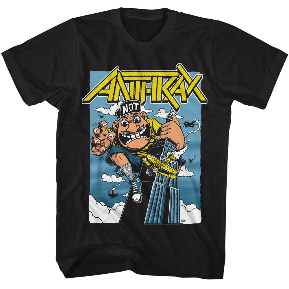 Anthrax - King Not Man - American Classics - Solid Black Adult Short Sleeve T-Shirt