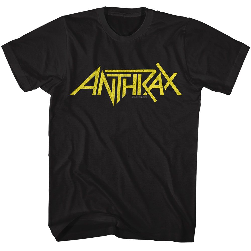 Anthrax - Logo - American Classics - Solid Black Adult Short Sleeve T-Shirt