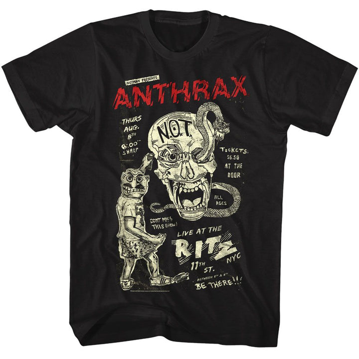 Anthrax - Live At Ritz - American Classics - Solid Black Adult Short Sleeve T-Shirt