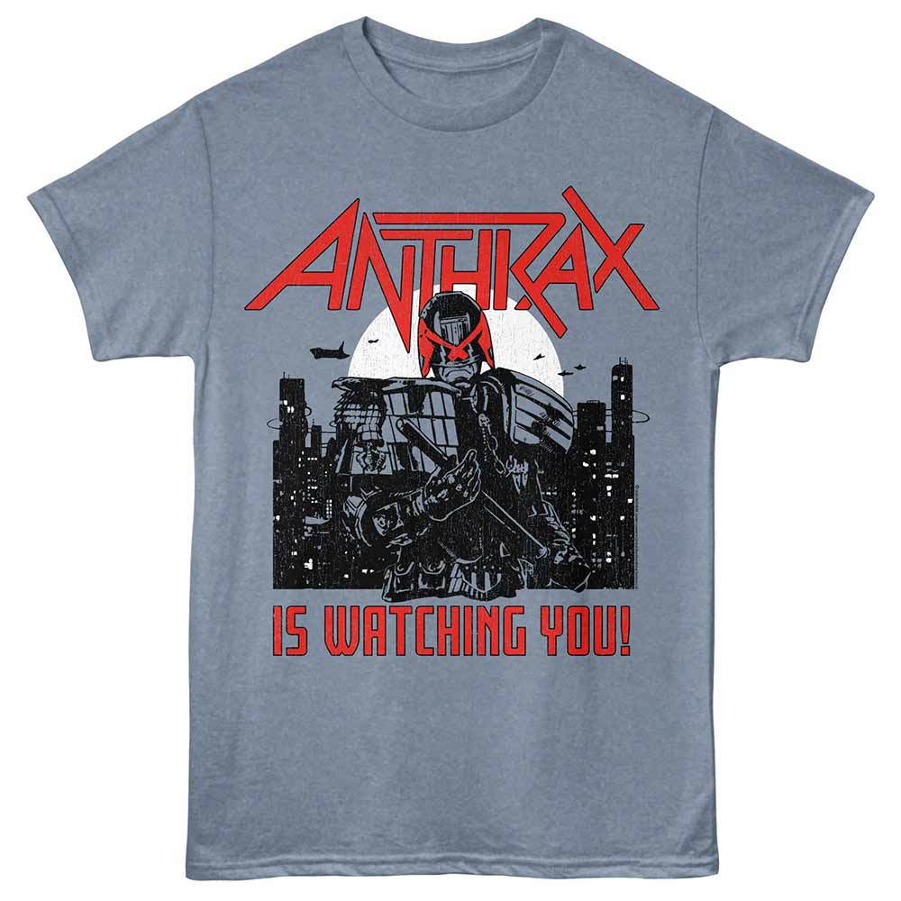 Anthrax - Propaganda - Adult Unisex Short Sleeve T-Shirt - Indigo Heather