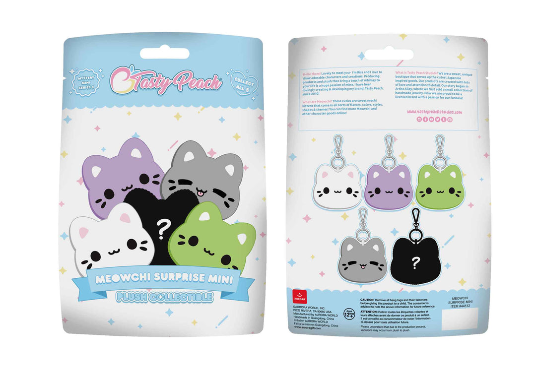 Aurora - Tasty Peach - 4" Meowchi Face Blind Bag Keychain