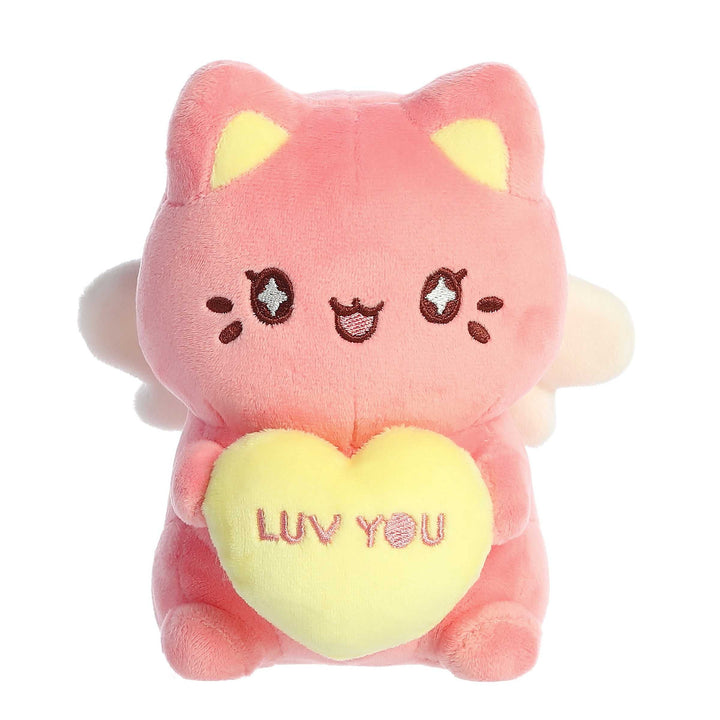 Aurora - Tasty Peach - Dark Pink Candy Heart Meowchi 7" Plush