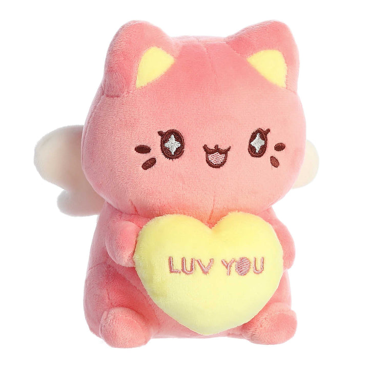 Aurora - Tasty Peach - Dark Pink Candy Heart Meowchi 7" Plush