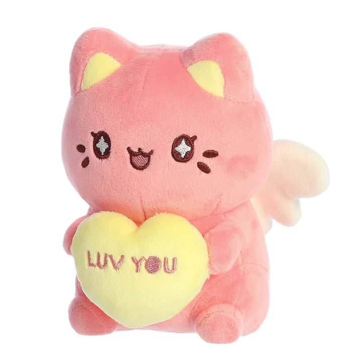 Aurora - Tasty Peach - Dark Pink Candy Heart Meowchi 7" Plush