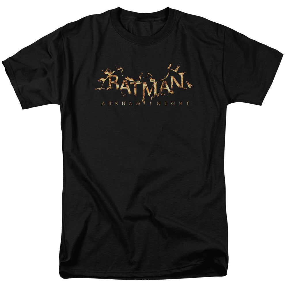 DC Comics - Batman Arkham Knight - Flame Logo - Adult Unisex T-Shirt - Black