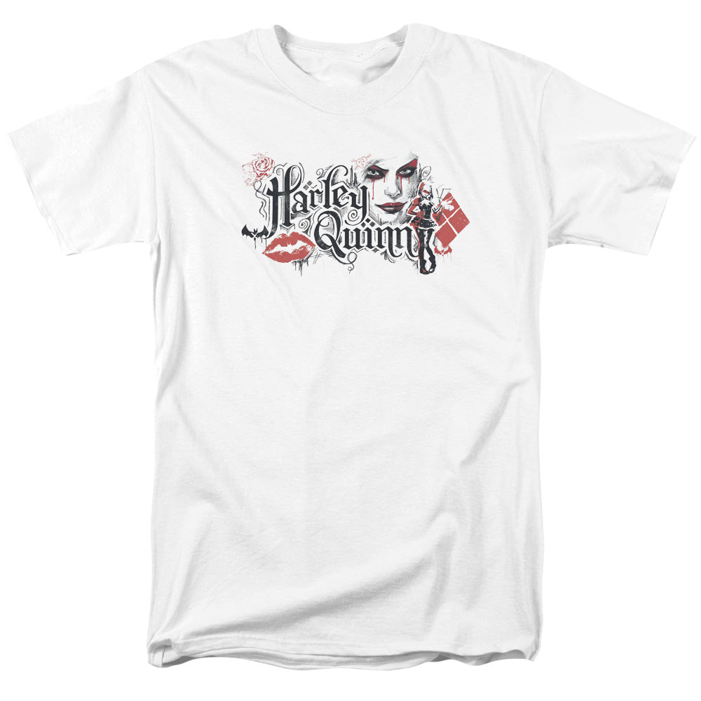 DC Comics - Batman Arkham Knight - Lips - Adult Unisex T-Shirt - White