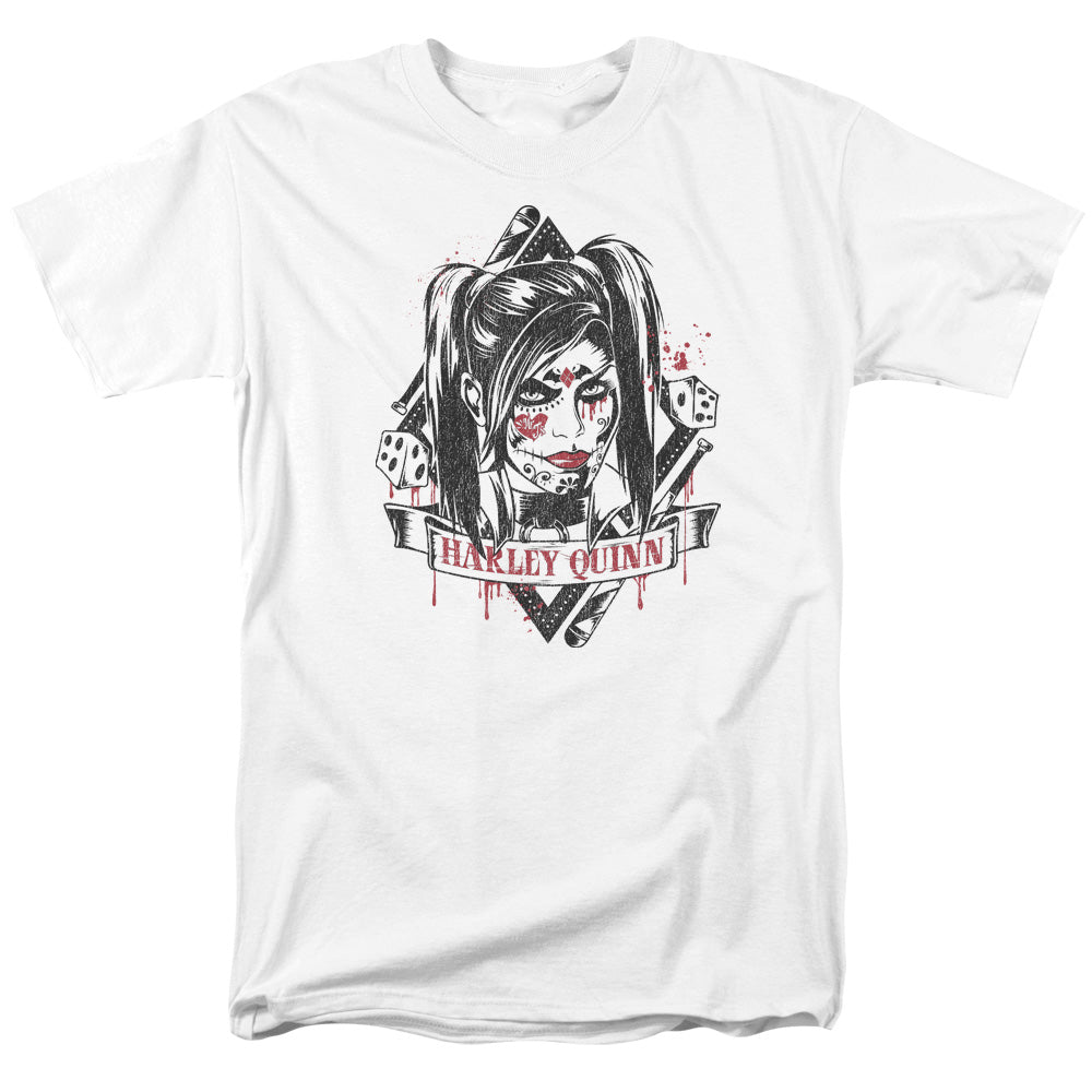 DC Comics - Batman Arkham Knight - Sugar Quinn - Adult Unisex T-Shirt - White