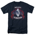 Bon Jovi - Forever Skull - Adult Unisex Short Sleeve T-Shirt - Blue