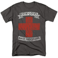 Bon Jovi - Bad Medicine - Adult Unisex Short Sleeve T-Shirt - Gray