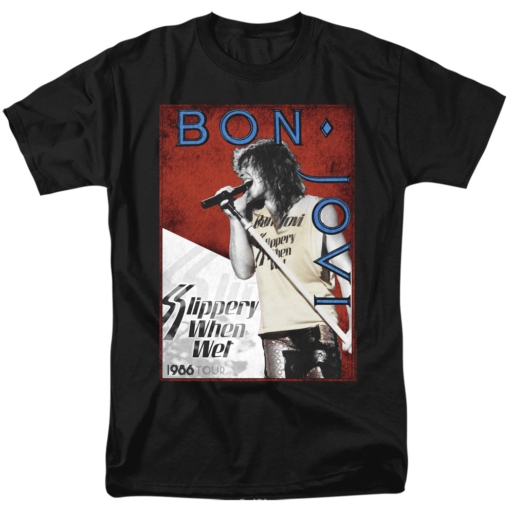 Bon Jovi - 86 Tour - Adult Unisex Short Sleeve T-Shirt - Black