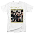 Bon Jovi - Framed - Adult Unisex Short Sleeve T-Shirt - White
