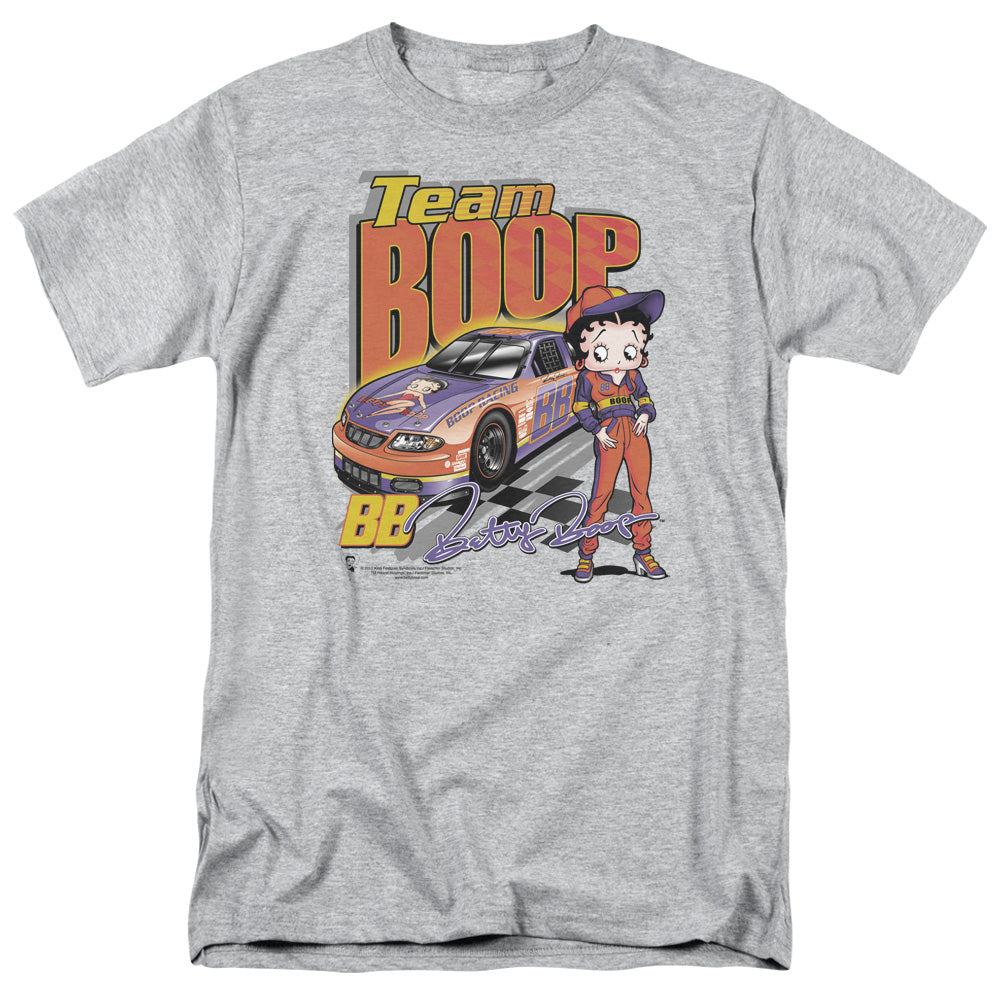 Betty Boop - Team Boop - Adult Unisex Short Sleeve T-Shirt - Gray