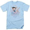 Betty Boop - Pink Champagne - Adult Unisex Short Sleeve T-Shirt - Blue