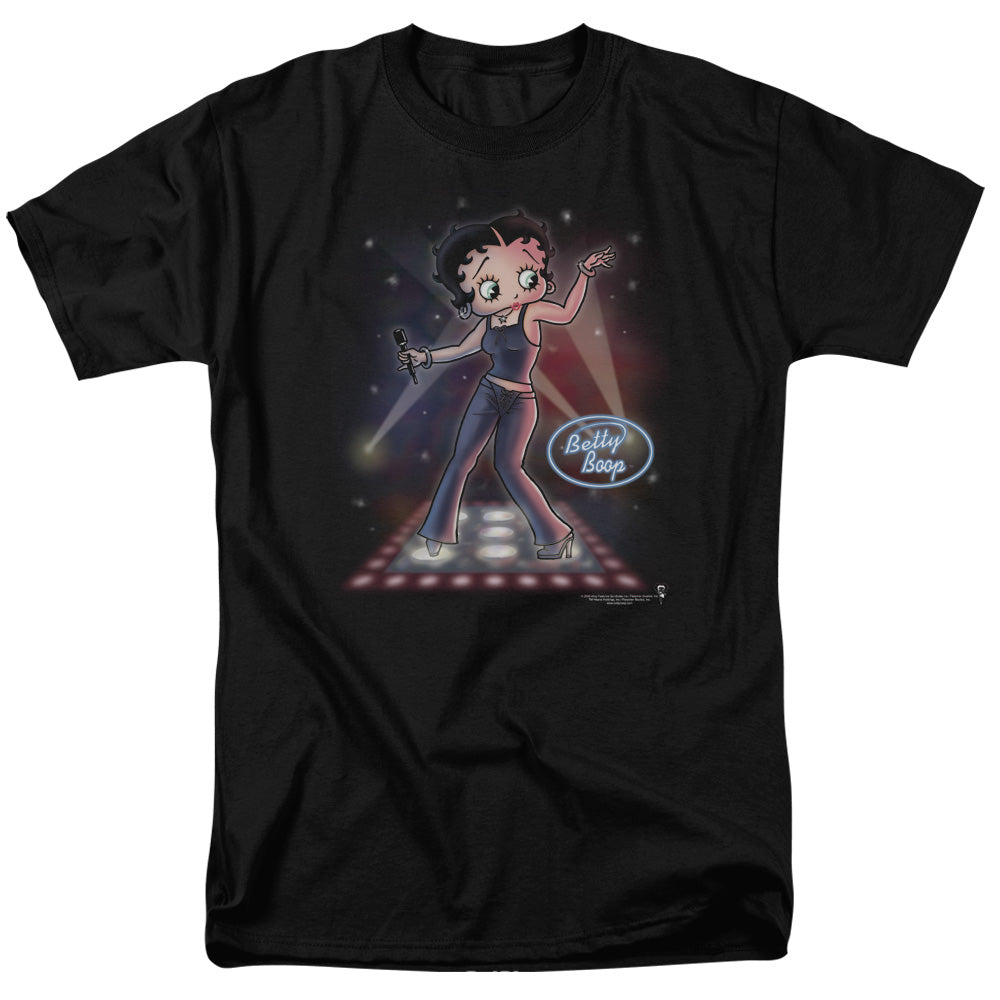 Betty Boop - Pop Star - Adult Unisex Short Sleeve T-Shirt - Black