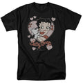 Betty Boop - Classic Kiss - Adult Unisex Short Sleeve T-Shirt - Black