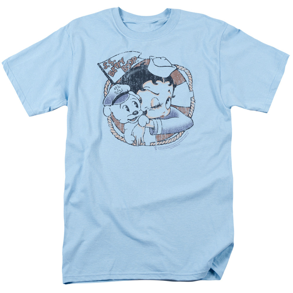 Betty Boop - S.S. Vintage - Adult Unisex Short Sleeve T-Shirt - Blue