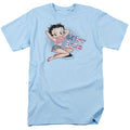 Betty Boop - All American Girl #2 - Adult Unisex Short Sleeve T-Shirt - Blue
