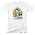 Betty Boop - Surfers - Adult Unisex Short Sleeve T-Shirt - White