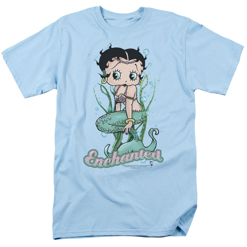 Betty Boop - Enchanted Boop - Adult Unisex Short Sleeve T-Shirt - Blue