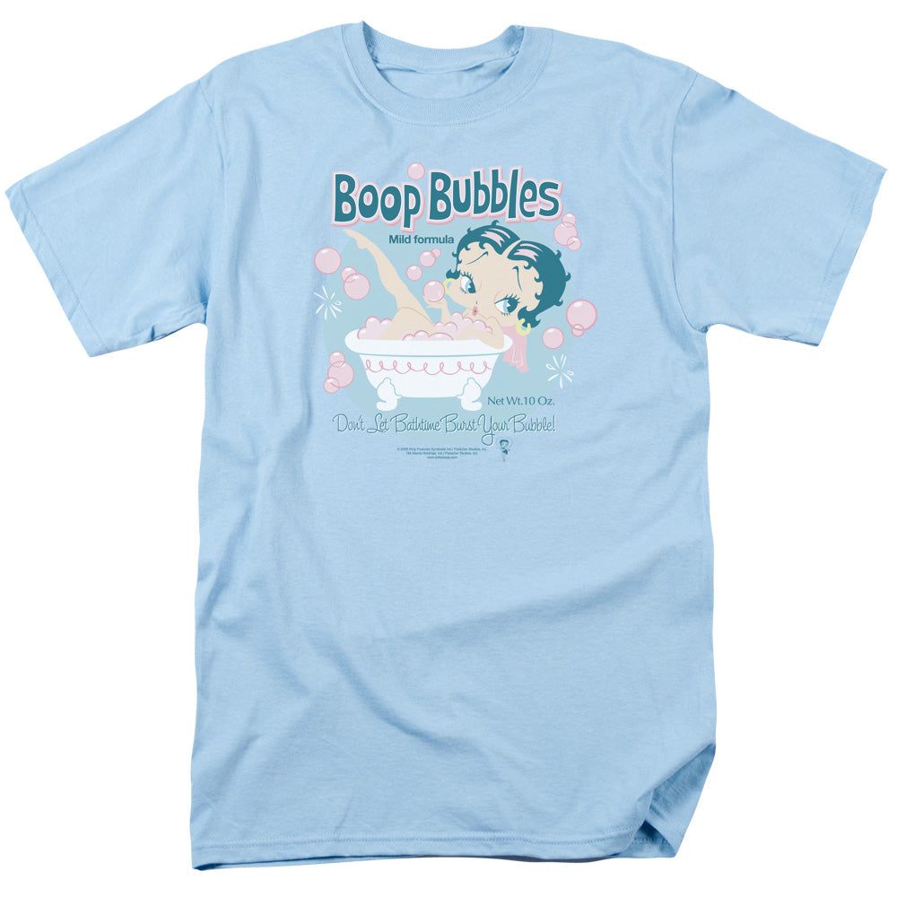 Betty Boop - Boop Bubbles - Adult Unisex Short Sleeve T-Shirt - Blue
