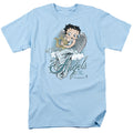 Betty Boop - I Believe In Angels - Adult Unisex Short Sleeve T-Shirt - Blue