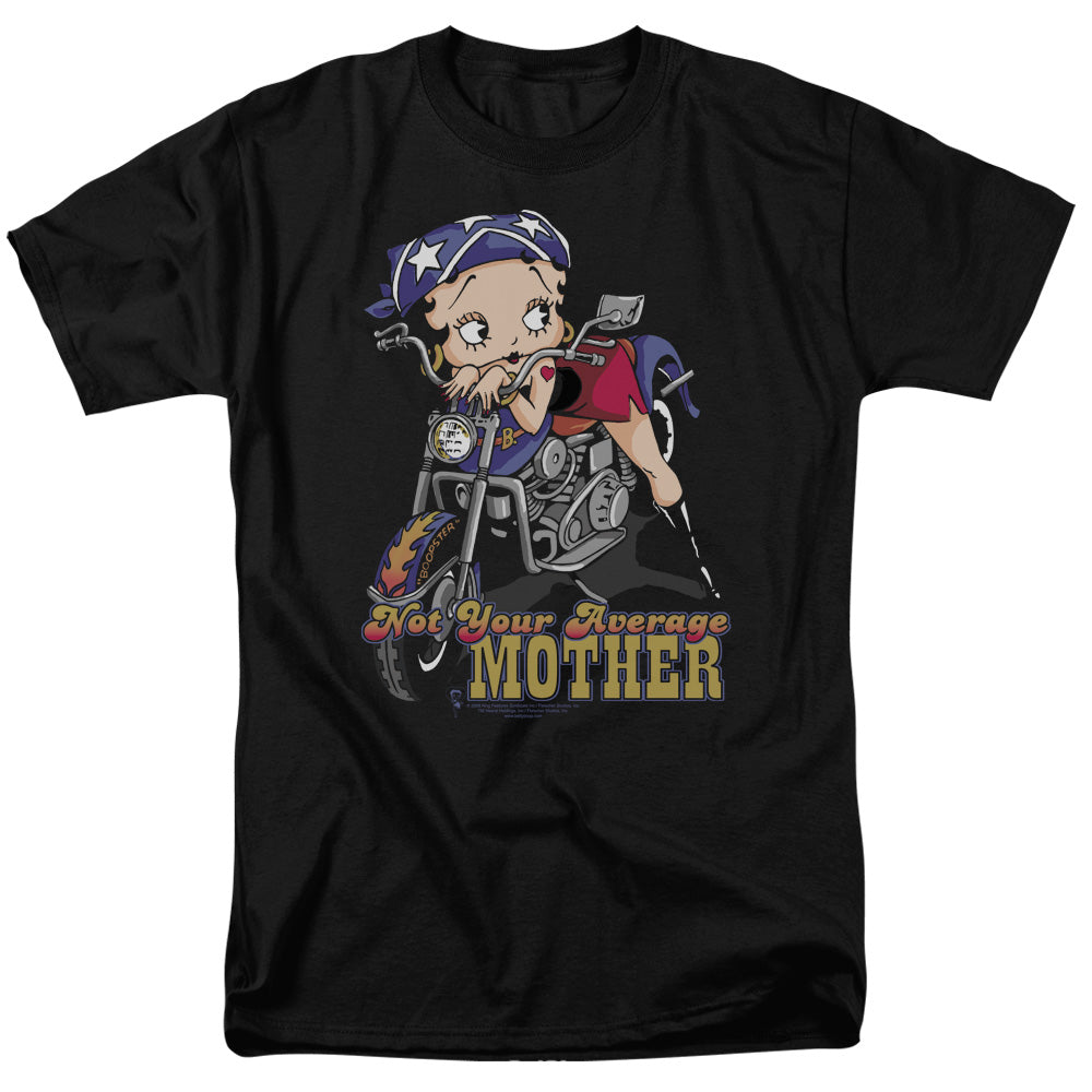 Betty Boop - Not Your Average Mother - Adult Unisex Short Sleeve T-Shirt - Black
